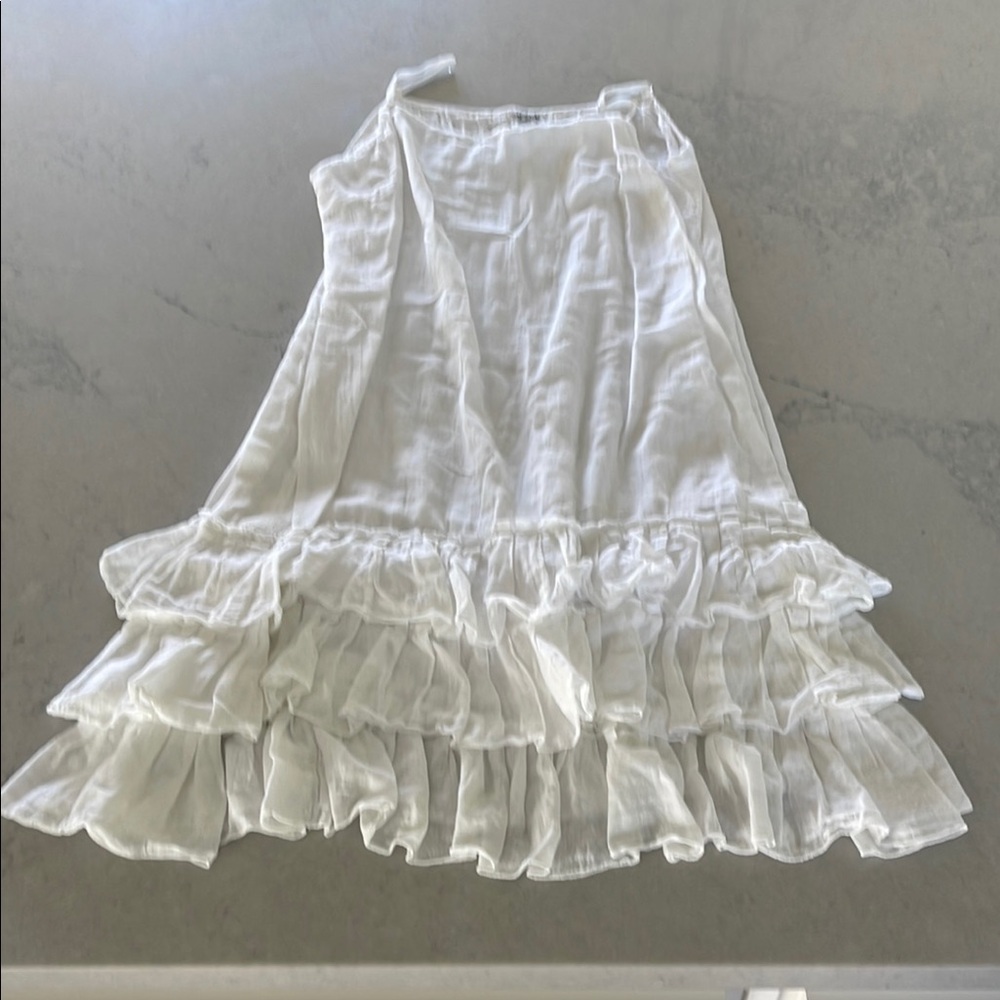 Elegant White Ruffle Dress